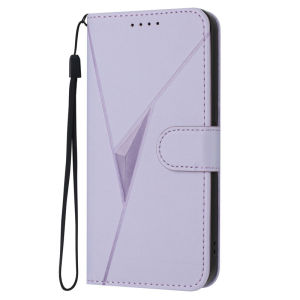 Cute 3D Triangle Flip Case for Realme 12 11 9i 8 7i C17 7 Pro Plus 5G Real Me Leather Wallet Case Creative Line Embossed Phone Cover