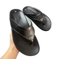 Mens Slippers Tian Ân D81 Fingerprint Cow Leather Material Fashion Style Personality. 