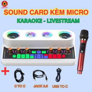 Sound Card Karaoke & Livestream SCS20 - Tùy Chỉnh Âm Thanh Hiệu Ứng Giọng Nói Kết Nối Đa Thiết Bị Nhỏ Gọn