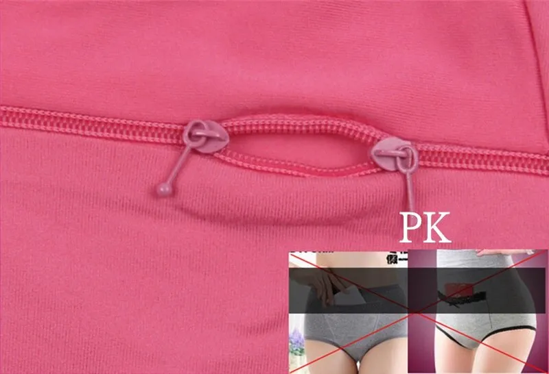 Women Zipper Pocket Panties Big Size Underwear Female Cotton