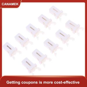 【CANAMEK】 10 cái thùng rác có thể nhựa khóa tự khóa chuyển đổi thay thế bắt tương thích cảm ứng Nắp bin Latch đen trắng sửa chữa Clip