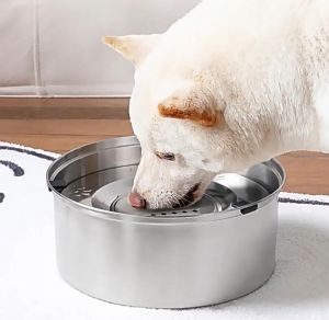 AIMAYAPET Dog Water Bowl Floating Water Bowl Dogs Capacity Stainless Steel Detachable Dog Water Dispenser
