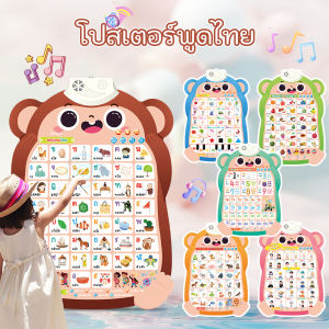 โปสเตอร์มีเสียง 2ภาษา (ไทย-อังกฤษ) เสริมทักษะารเรียนรู้ กดแล้วมีเสียง มีเพลง ของเล่นเสริมพัฒนาการเด็ก