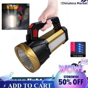 【Chinatera】Waterproof Portable Work Light & Side Light Camping Searchlight Powerful Handheld Lantern for Emergency Hurricane Hiking
