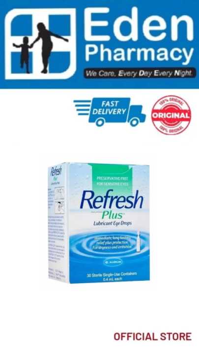 Allergan Refresh Plus Lubricant Eye Drops Udv Refresh Plus Eye Drop 30 X 04ml Lazada 5441