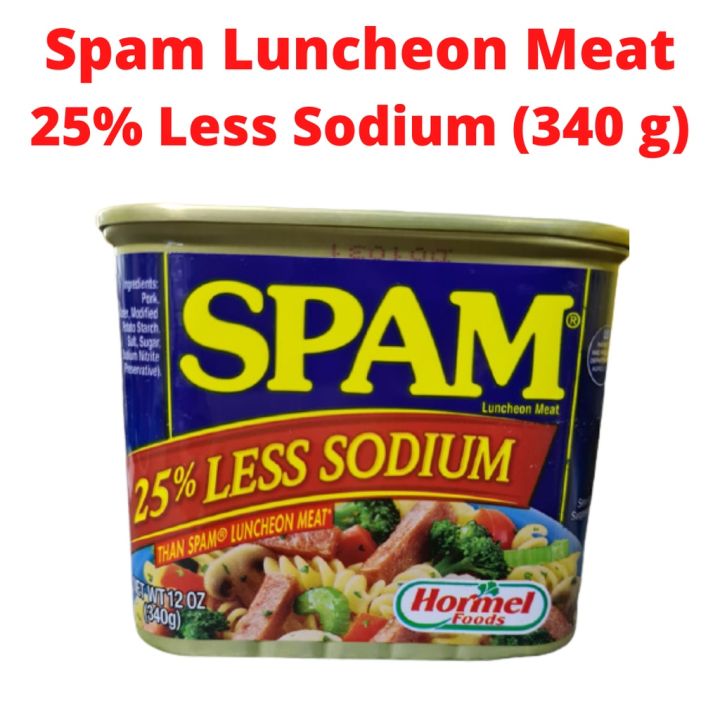 BEST- Spam Luncheon Meat Less Salt (340 g) Expiry : January 03, 2024 ...