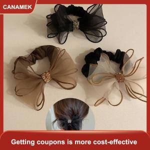【CANAMEK】 Lưới nơ tóc Vòng lưới màu đỏ 2022 mới tất cả các trận đấu đơn giản Tính khí Ins bóng đầu Czech khoan đầu dây