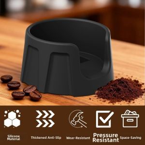 MODERNLUX Anti-Slip Coffee Tamper Holder Heat-Resistant Silicone Coffee Press Base  Enhanced Tamping Stability Espresso Tamping Station Espresso Making