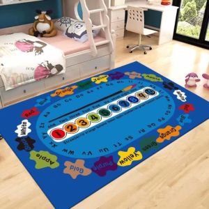 <𝙇𝙖𝙯𝙎𝙜𝙈𝙖𝙡𝙡> [XL Size 140x200cm] Kids Pattern 3D Printing Modern Design Carpet Living Room Kids Room Play Room Area Carpet