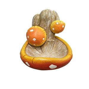 OUTOPEN Nhựa Trạm cho chim sẻ ăn nấm Trang trí Treo Máng ăn cho chim hình nấm Máng ăn cho chim sẻ Chịu được thời tiết khắc nghiệt Máy cấp thức ăn cho chim hoang dã dành cho ngoài trời