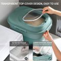 Folding Bucket Insect Proof Moisture Proof Sealed Rice Cylinder Large Insect-Proof Mildew Anti-Oxidation Storage Tank Organizer Pet Grain Storage Bucket Folding Rice Bucket Home Storage Rice Box. 