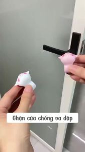 Tay nắm silicon sáng tạo đệm lót cửa phòng ngủ dụng cụ tiện dụng vòng chặn sau cửa