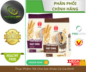 Bột Yến Mạch Hạt Chia ÍT ĐƯỜNG  BÍCH CHI 450g  - Thơm Ngon Bổ Sung Năng Lượng