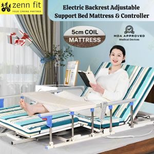 Electric Adjustable Bed Backrest Body Leg Lift + Folding Armrest + Dining Table with Controller