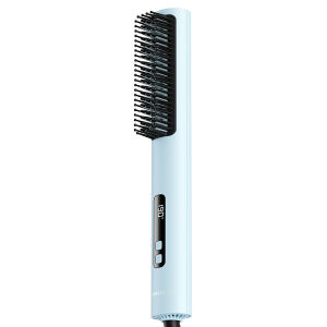 Akiracosme Mini Portable Ceramic Negative Ion Anti Scald Cool Air Volumizing Comb Hair Straightener Comb Brush for Women Hair Styling Beauty Tools