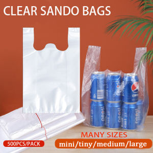 (500pcs/pack) Clear Sando Bag Durable White Plastic Bag Mini Tiny Medium Large