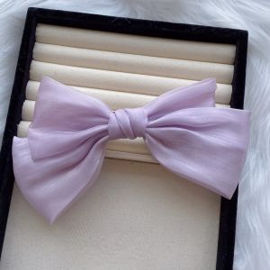 F4 Jepit Rambut Pita Besar Fashion Korea Shiny Glitter Fabric Knotted Large Bowknot Hair Clip HCO012