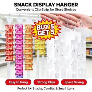 【Buy 5 get 5】COD Snack Hanging Strips Hooks Kitchen Storage Clip Store Hang Snacks Display Hanger