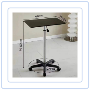 【Pure Care】 Movable Lifting Table with Wheels Adjustable Rotatable Standing Desk Computer Bedroom Study Room Household