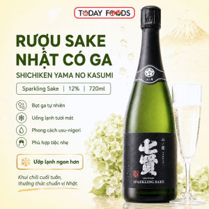 Rượu sake Nhật có ga Shichiken Yama no Kasumi 12% 720ml | Sparkling Sake bọt ga tự nhiên uống lạnh