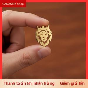CS Trâm cài ve áo hình sư tử hoang dã cho nam nữ huy hiệu đeo vest bằng thép không gỉ phụ kiện thời trang.