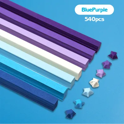 Sweetybayibayi 540pcs Origami Star Paper Strips Multicolor Lucky Star Paper Birthday Teacher Decoration Present