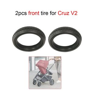 Stroller Wheel Tire Each For Uppababy Cruz V1/V2 Buggy Front Or Rear Tyre Cover PU Tubeless Direct Replacement Baby Accessories