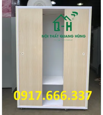 TỦ QUẦN ÁO NHỰA ĐÀI LOAN 1M8X1M2 3 CÁNH CỬA LÙA CAO CẤP