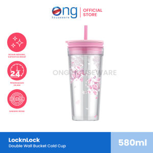Ong Houseware - Tumbler Botol Minum Dingin Double Wall Bucket Cold Cup 580Ml LocknLock HAP520