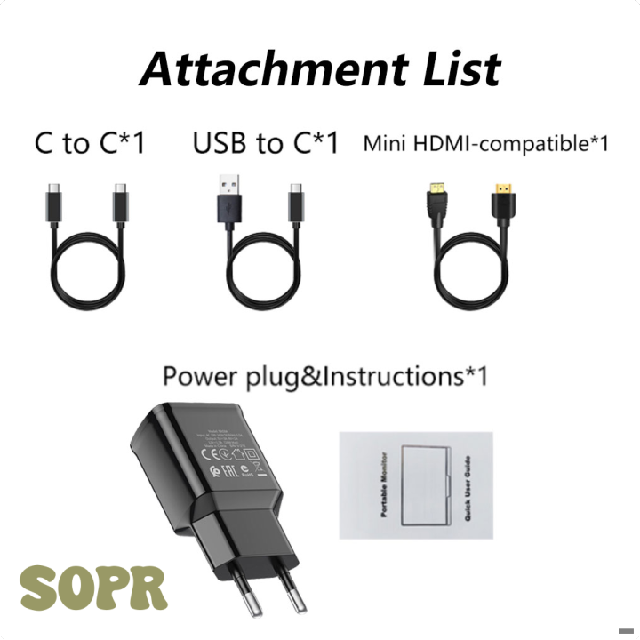 [SOPR] MUCAI 10.5 inch 1280P Ultra Portable Monitor 1610 IPS 60Hz game