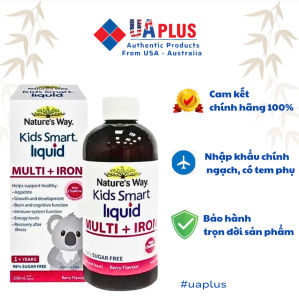 [Nhập khẩu chính ngạch] Natures Way Kids Smart Liquid Multi + Iron - Hỗ trợ tăng cường sức khỏe nâng cao sức đề kháng (200ml)