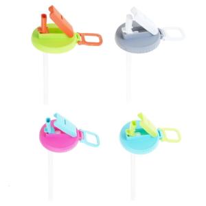 Gói của 4 tái sử dụng soda có thể bao gồm với rơm tràn bằng chứng nắp thuận tiện cho nước trái cây Soda nước và đồ uống đóng hộp