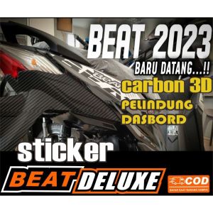 Striping Sticker Carbon3D Pelindung Spakboard Belakang Beat Deluxe 2020/2023