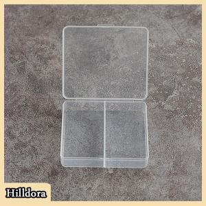 [Hilldora] กล่องพลาสติกใสสี่เหลี่ยมเก็บของชิ้นเล็กกล่องใส่ของจิปาถะจัดระเบียบเครื่องประดับกล่องใส่ลูกปัดอุปกรณ์เครื่องมือ