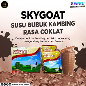 SKYGOAT-Susu Kambing Etawa Bubuk SKYGOAT Rasa Coklat 1 Box Isi 10 Sachet