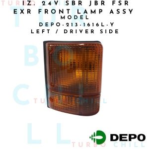 IZ. 24V SBR JBR FSR EXR FRONT LAMP ASSY DEPO-213-1616L-Y LEFT / DRIVER SIDE