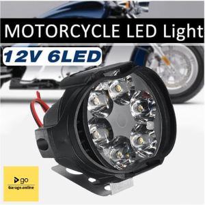 LAMPU TEMBAK SOROT SPION 9 MATA 12V 15 WATT LED WARNA PUTIH WHITE SUPER BRIGHT TERANG SEPEDA MOTOR 9 WATT 6 LED