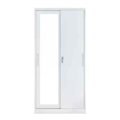 [ จัดส่งพร้อมประกอบ ] HomePro ตู้เสื้อผ้าเหล็ก 2 บานเลื่อน KULLEN FYD-G009 สีขาว แบรนด์ FURDINI