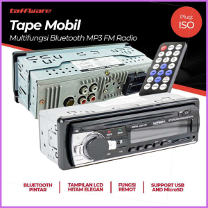 KING Taffware Tape Mobil Audio Multifungsi Bluetooth Super Full Bass MP3 FM Radio ISO 1 DIN JSD-520