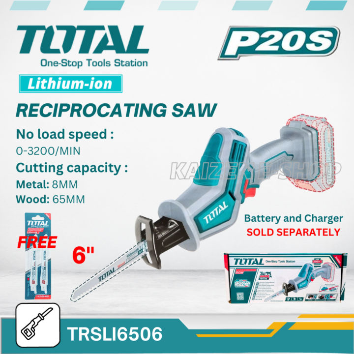 TOTAL TRSLI6506 P20S 20V Li-ion Reciprocating Saw + FREE GIFT