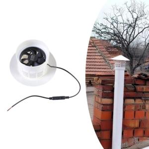 12V 3W Solar Extractor Fan High Speed Air Vent Window Wall Fan Quiet Ventilation for Humidity Control in Kitchen and WC