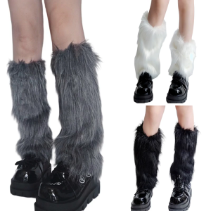 รองเท้าบู๊ตนุ่มหนาอบอุ่นถุงเท้าผู้หญิง Essential ฤดูหนาวปลอกหุ้มขาโต๊ะขนยาวทำจากโพลีเอสเตอร์เนื้อนุ่ม