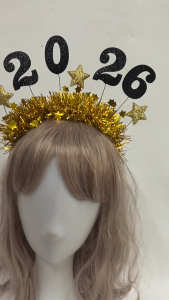 Lễ hội 2026 Mũ sắt thanh lịch tinsel hairband Phụ kiện tóc thời trang cho người lớn trẻ em tiệc mừng đạo cụ chụp ảnh