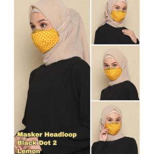 Masker Polkadot 3 Lapis // Masker Hijab // Masker Kekinian