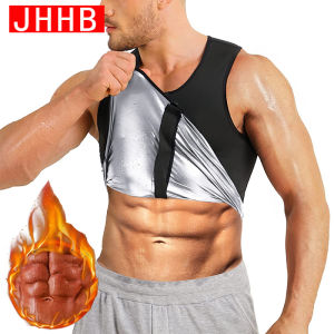 Men Body Shaper Elastic Sweat Sauna Waist Trainer Vest Zipper Workout Shapewear Thermo Gym Abdomen Fat Burner Corset