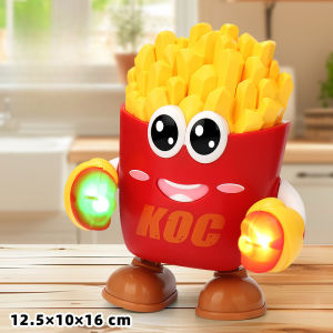Kid French Fries Robot Dancing Toy with Light and Music Dancing Robot Educational Toys Mainan Baby