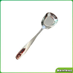 Nexlent Stainless Steel Soup Spoon Large Capacity Long Handle Public Tablespoons Kitchen Tableware