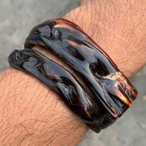 Gelang Akar Bahar Merah Kristal Tembus Cahaya Size Jempol