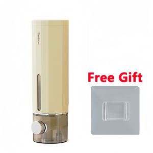 450ml Wall-mounted Soap Dispenser Manual Soap Press Shower Gel Shampoo Hand Soap Non-perforated Convenient Soap Dispenser Washing Hand Sanitizer Family Hotel Shower Gel Bathroom Accessories