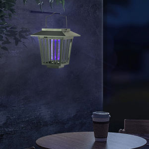 JeeYee 2IN 1 Solar LED Mosquito Killer Lamp 3000Volt Electric Bug Mosquito Trap Zapper Insect Killer Anti Mosquito Flies Fly Swatter Trap Outdoor Waterproof LED Solar Lawn Light Solar Garden Light 捕蚊器
